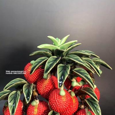 CHẬU SỨ QUẢ VẢI - HÀNG THỦ CÔNG